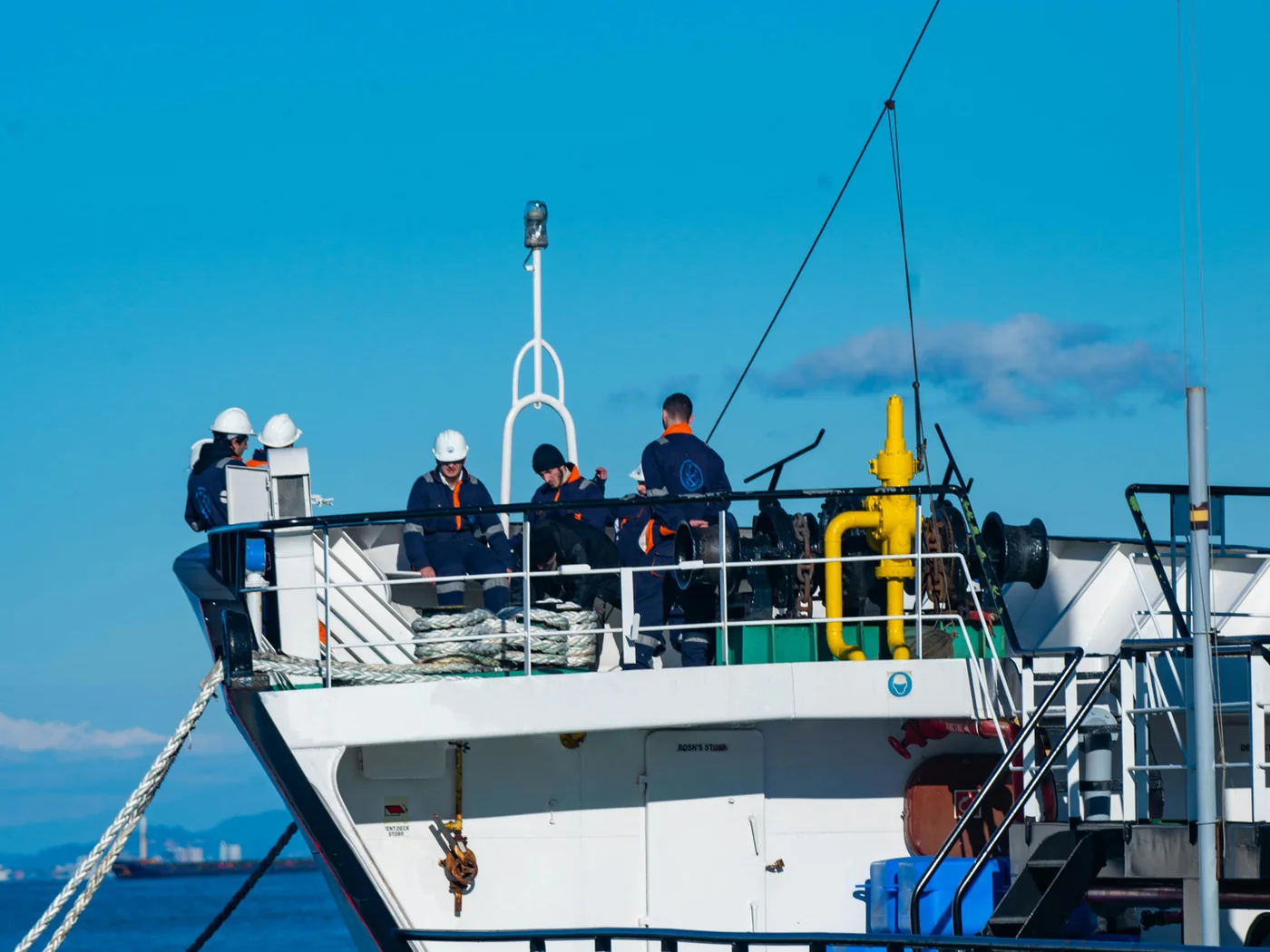 Shipboard professionals during operations